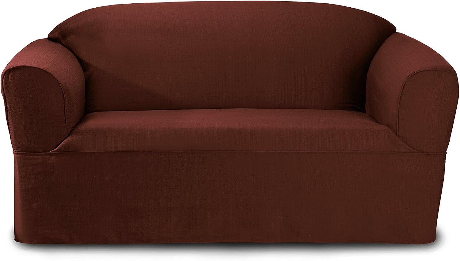 BAYVLOVEREDD1 Bayleigh Wrap Style Loveseat Slipcover, Rustic Red