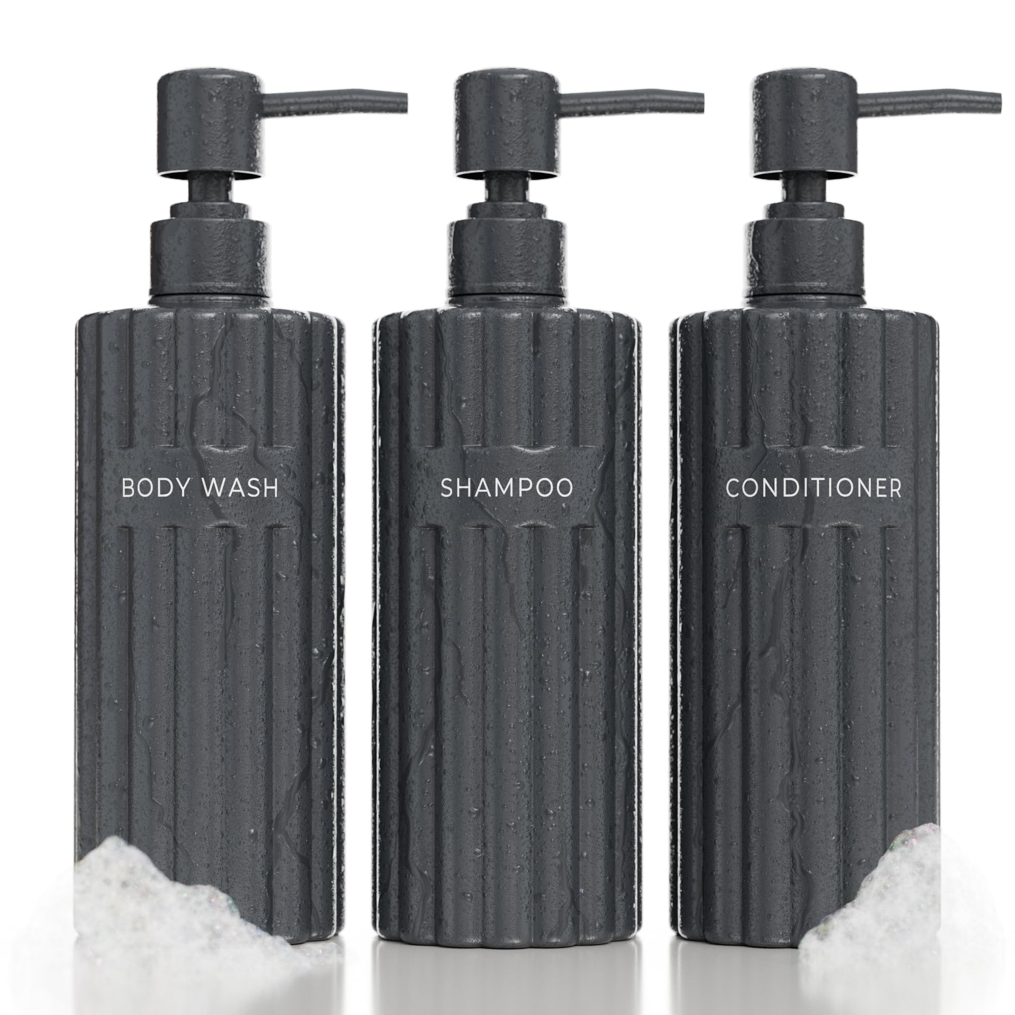 Amazon.com: Stylish Shampoo and Conditioner Dispenser Set of 3