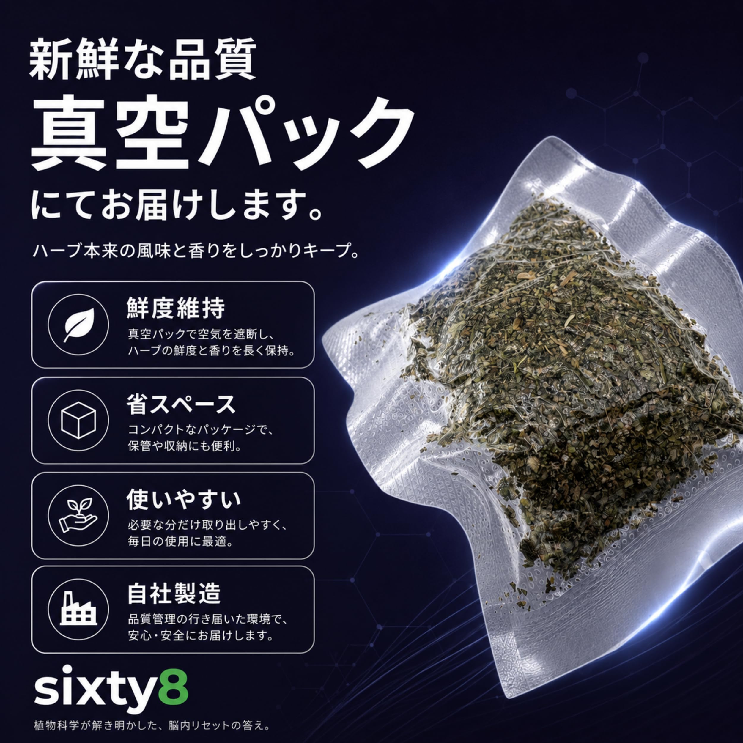 Amazon.co.jp: SIXTY8 - NEUROGENIC ハーブ 6g 新次世代テルペン配合