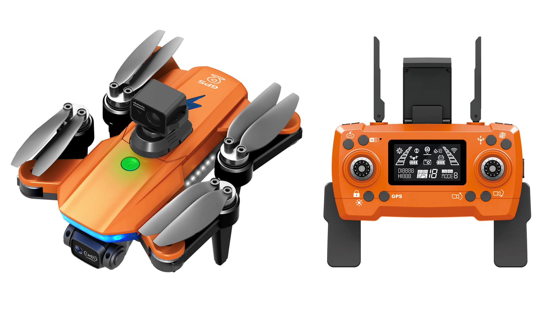 Amazon.com: Lozenge 360° Obstacle Avoidance Brushless GPS Drone