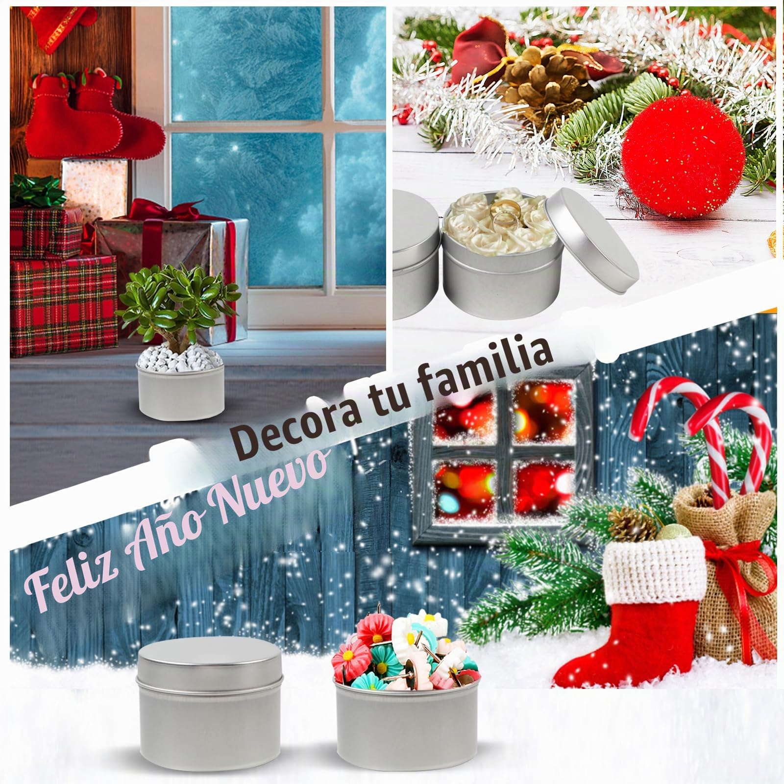 TEPENAR Kit de fabricación de velas DIY – Juego de velas perfumadas con cera de soja y abejas, latas de vela plata, soporte para mecha, cera de abejas, olla de fusión como regalo para adultos