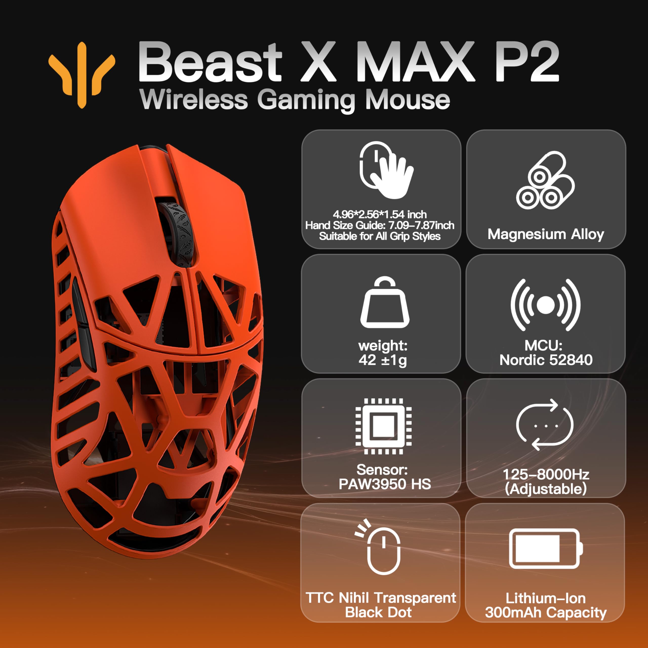 WLMouse BeastX MAX 赤黒 Amazon.in: Buy KEEBMONKEY WLMOUSE Beast X Max Wireless Gaming