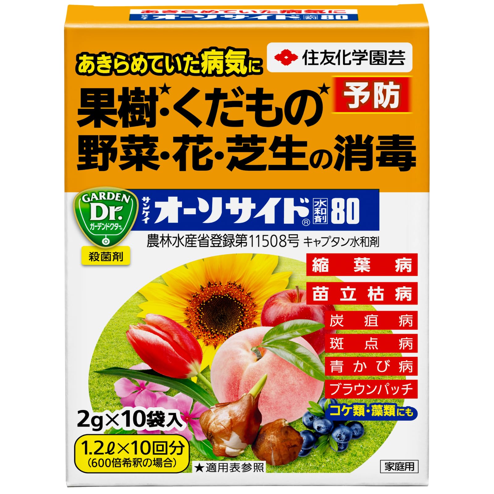 Amazon.co.jp: KINCHO園芸 殺菌剤 サンケイオーソサイド水和剤80 2g×10