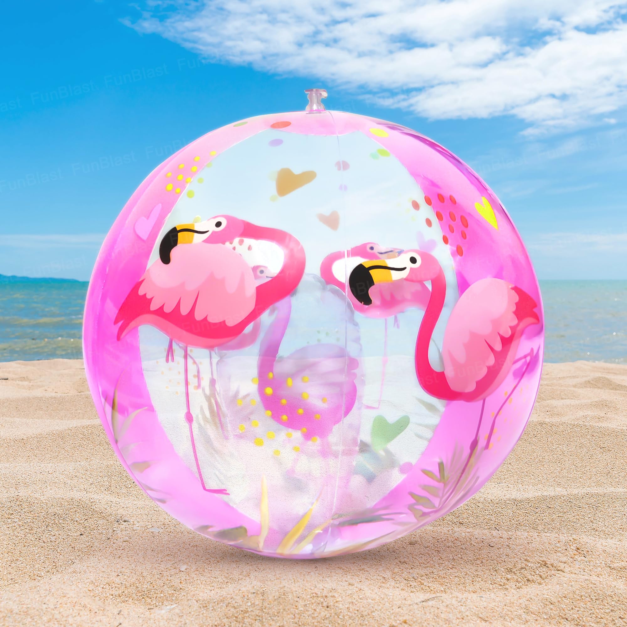 FunBlast Inflatable Balls for Kids – Colorful Beach Balls for Pool, Summer Water Play Toys for Kids, Lightweight Inflatable Pool Balls for Outdoor & Indoor Fun, Swimming Pool Toys (Flamingo)-image-24