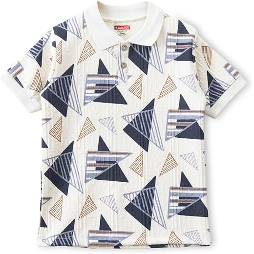 Boys Graphic Polo T-Shirt, Jacquard