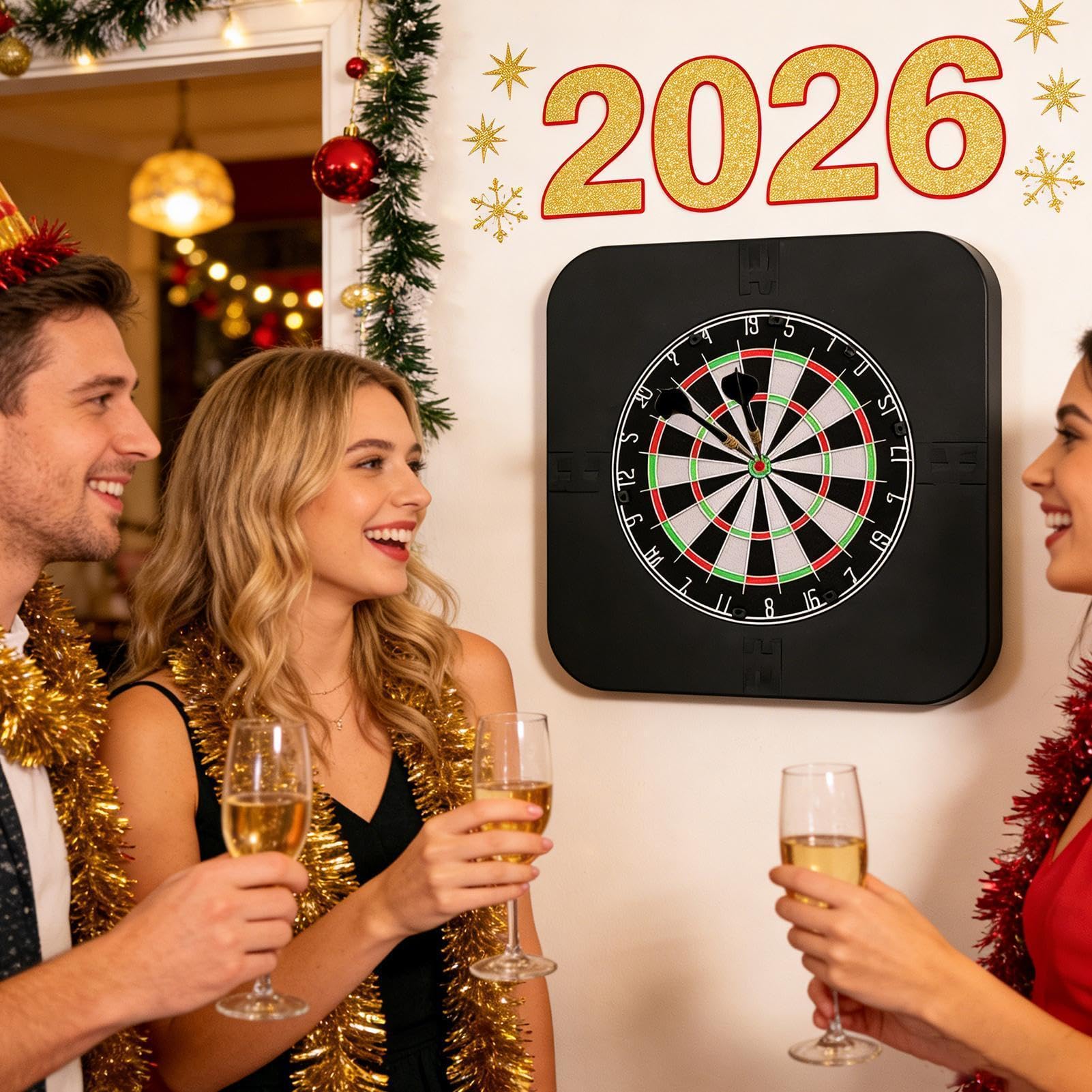 de protección para dardos, 4 piezas, de empalme, soporte interior para dardos, garaje, sala de descanso, dormitorio, gimnasio, sótano, escudo durable fa — view 3