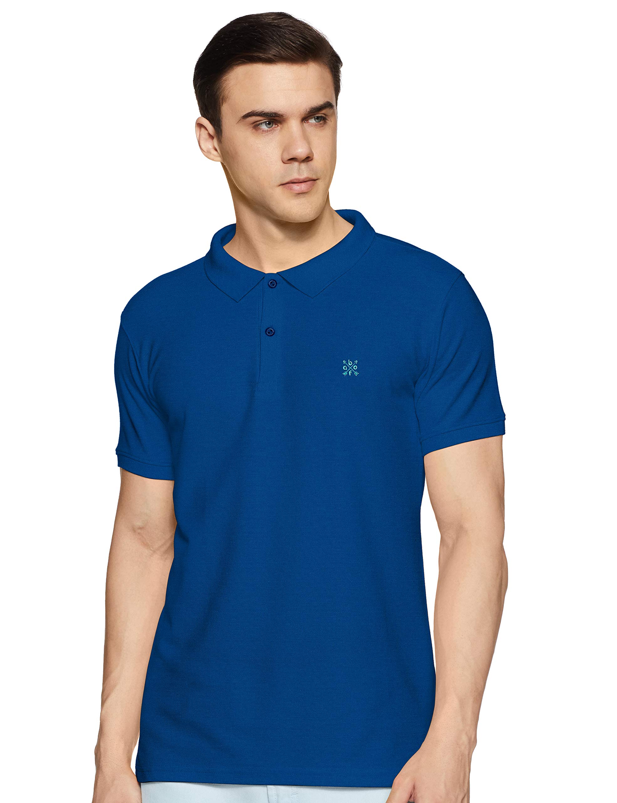 ABOF Men's Solid Slim Fit Polo