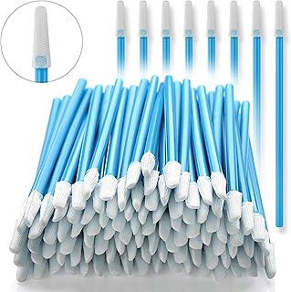 AAwipes Cleanroom Swabs (100pcs, 3.2mm Head Width Spear Shape Pointed Tips, Blue) Multi-Purpose Cleaning Swab Sticks with Lint-Free Microfiber Tips for Inkjet Printer, Camera, Lens