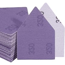 POLIWELL Triangle Sanding Sheets 50-Piece 90x65mm Ceramic Alumina