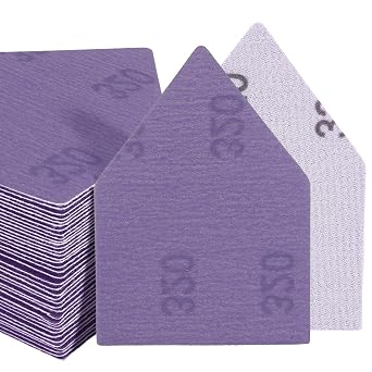 POLIWELL Triangle Sanding Sheets 50-Piece 90x65mm Ceramic Alumina