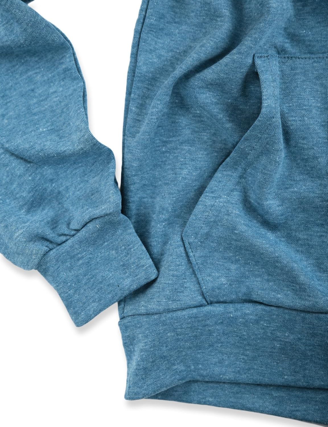 Ohoo Mens Slim Fit Basic Pullover Hoodies Sweatshirt Lightweight Long Sleeve with Kanga Pocket Dcf010-sky Blue Medium