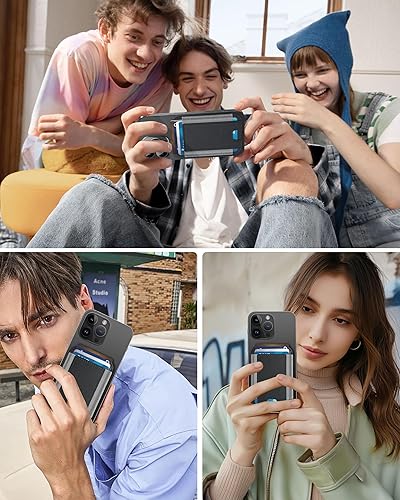 Miniatura 2 de Magsafe - Cartera magnética para Apple Magsafe, soporte magnético para tarjetas Magsafe para iPhone 12, iPhone 1314, billetera Magsafe de cuero