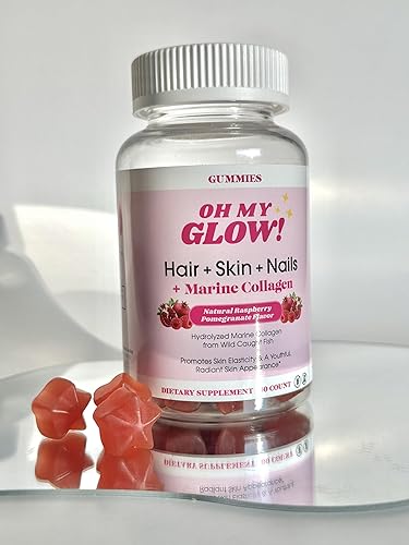 Miniatura 4 de Cabello, piel y uñas + colágeno marino, sin gluten, gomitas sin OMG, granada de frambuesa