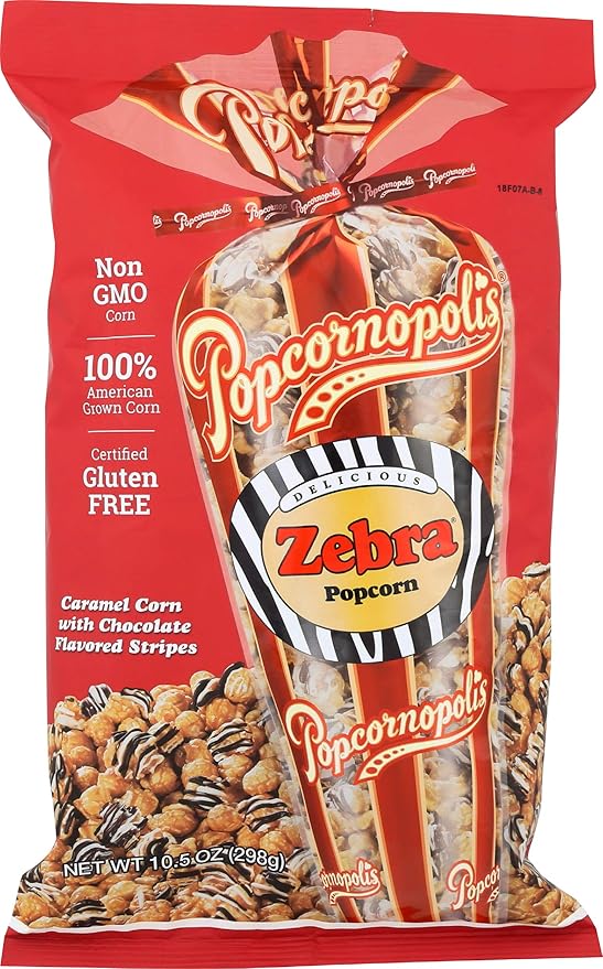 Popcornopolis Zebra Popcorn, 11 oz