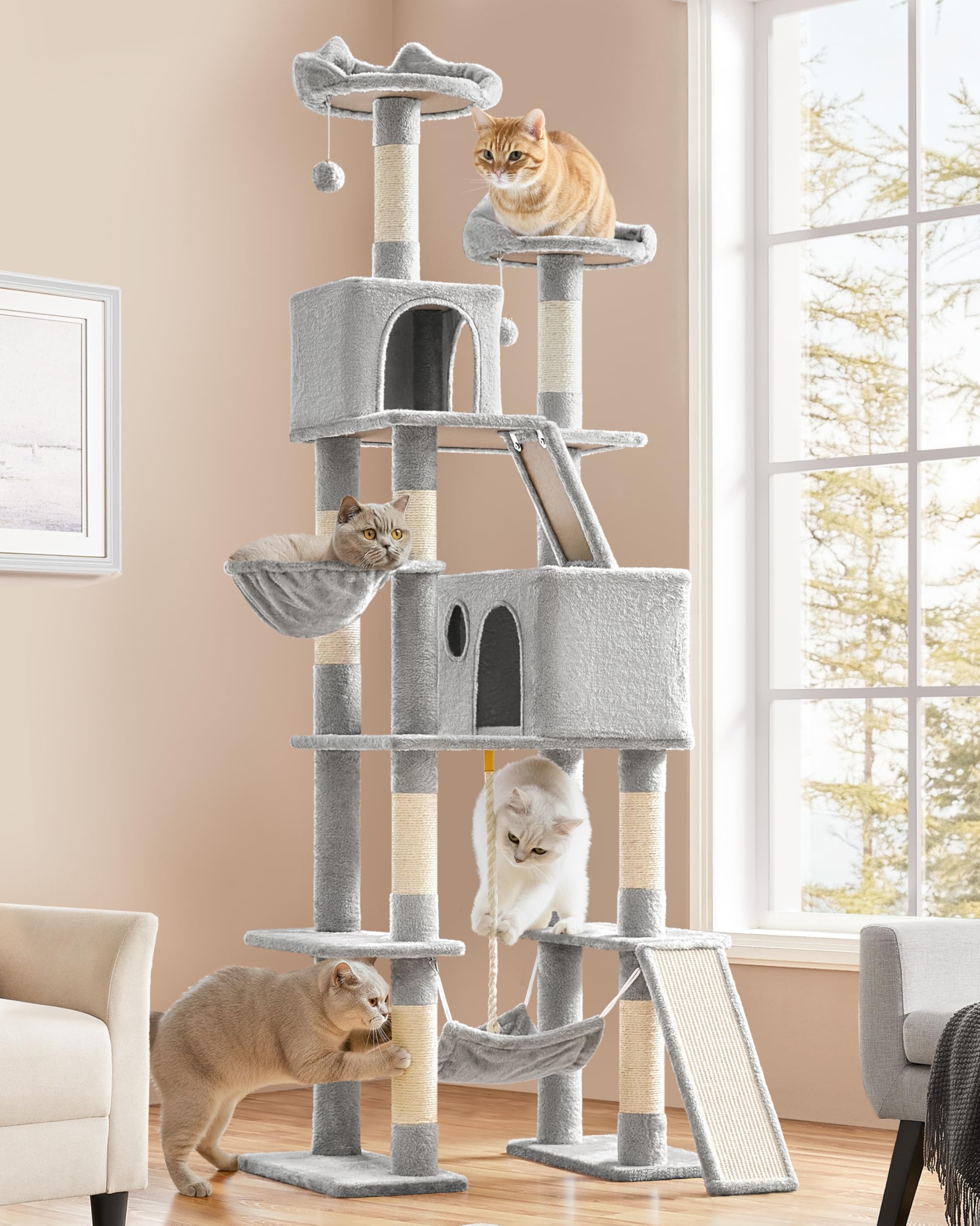 Yaheetech 82.5in Tall Cat Tree