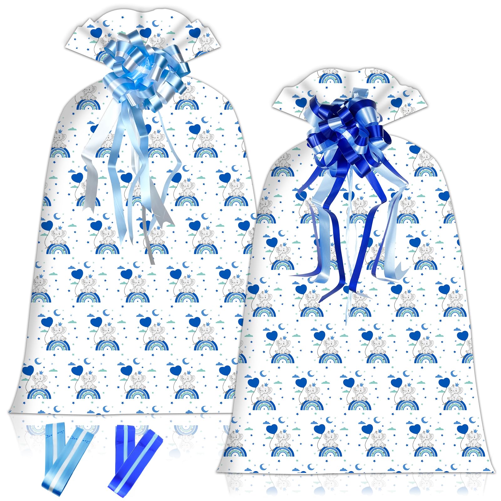 2 Pcs Large Gift Bags Jumbo Gift Bags Little Elephant Gift Bags for Giant Gift, 48