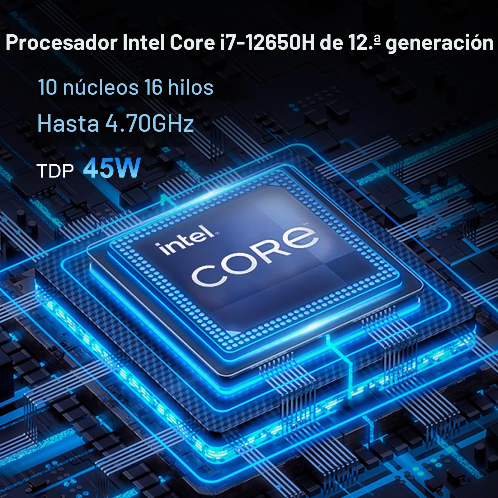 GEEKOM IT12 Mini PC con Intel i7-12650H, 32GB DDR4 y 1TB SSD | (10 núcleos, 16 Hilos, 4,7GHz), Mini Ordenador de Sobremesa, NUC12 i7 Windows 11 Pro,Wi-Fi 6E, 8K, 2*USB4
