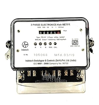 Indotech Three Phase Counter Energy Sub Meter 10-60 Amp