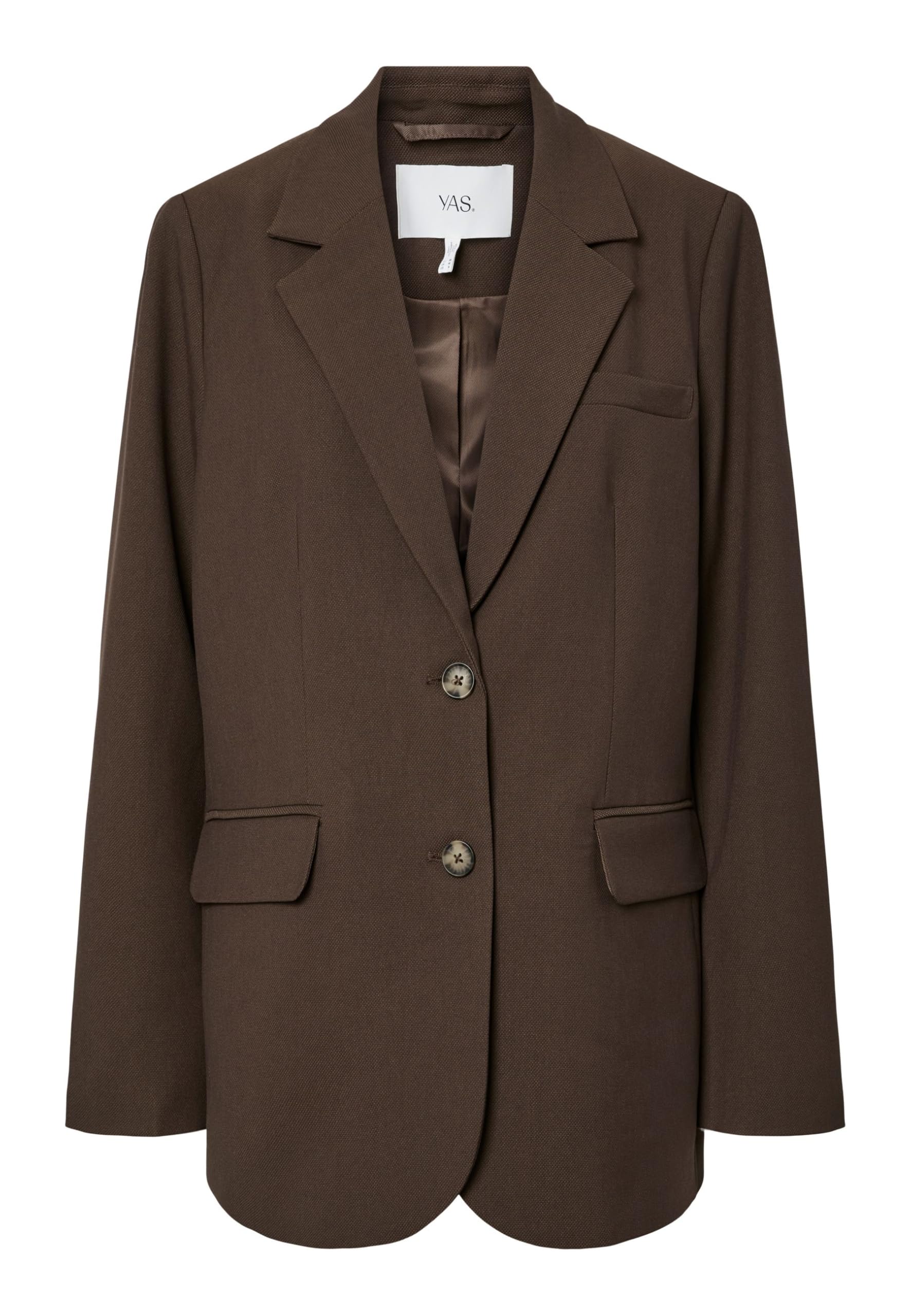Y.A.S Yasreemaj Ls Blazer Noos, czekoladowobrązowy, 36