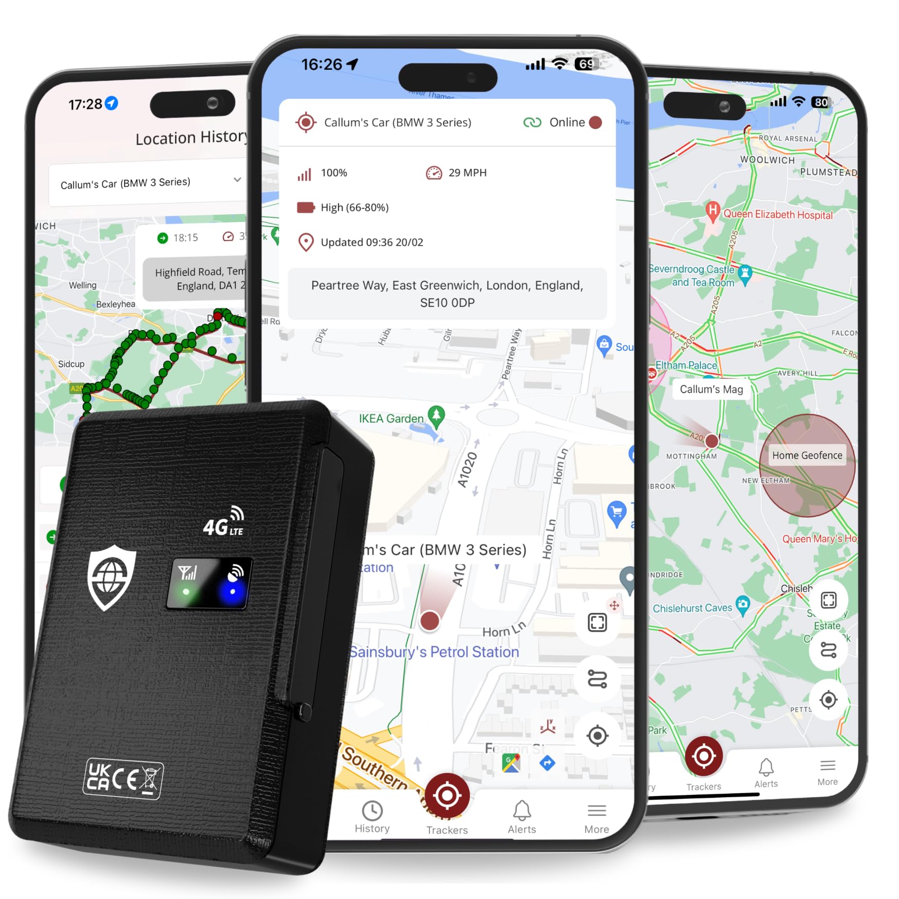 Mag 4G – Rechargeable Magnetic 4G LTE GPS Tracker, Car, Van, Motorbike, Caravan, etc. 34-195 Countries, 90 Day Standby, Real Time Tracking and Alerts, 7 Day Free Trial+SIM Included, UK Company