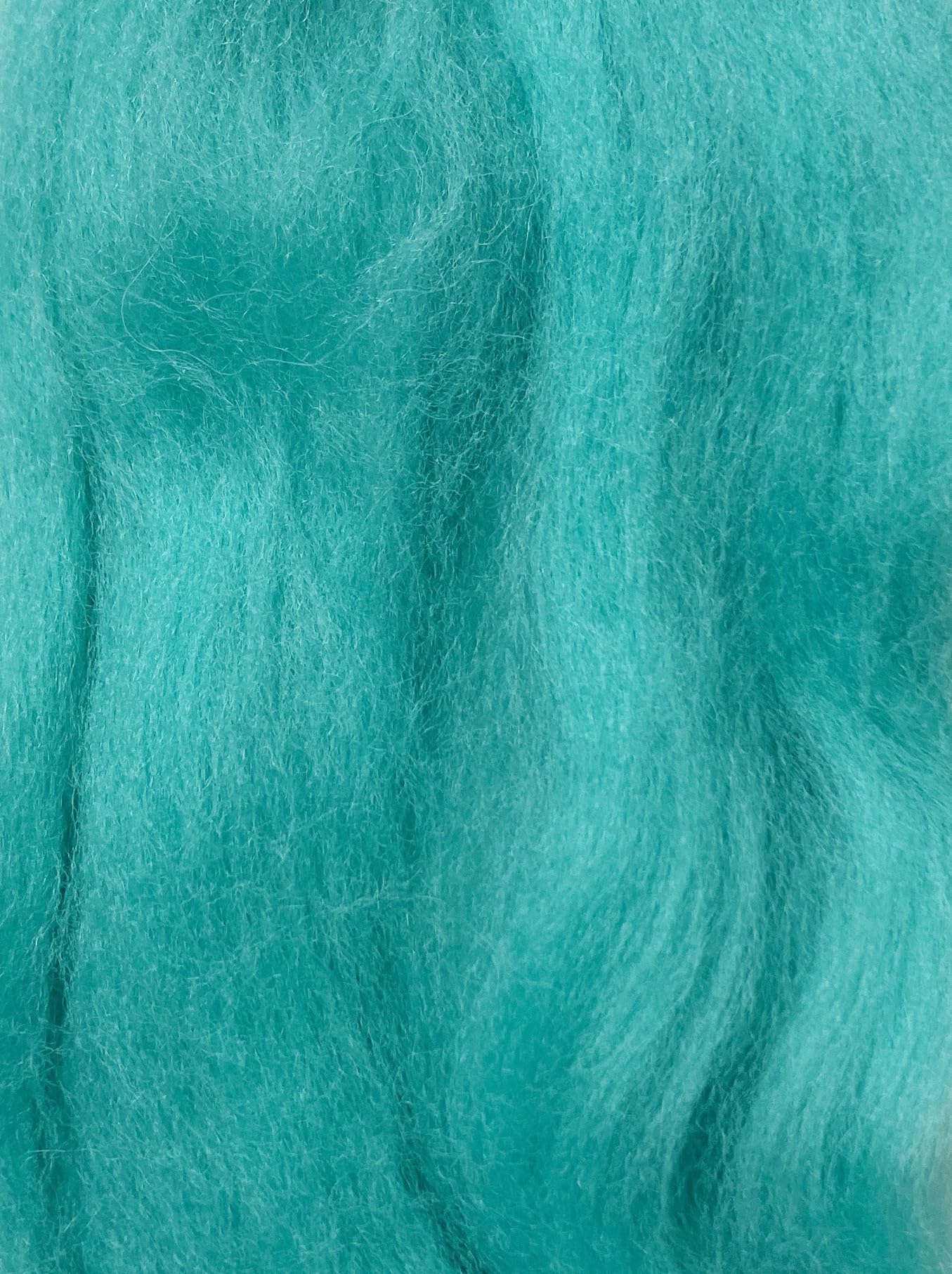 LM075-030 MOREZMORE Wool Roving for Needle Felting 30g 1 Ounce Turquoise Green Blue Merino 100% Wool Fine Grade FSB