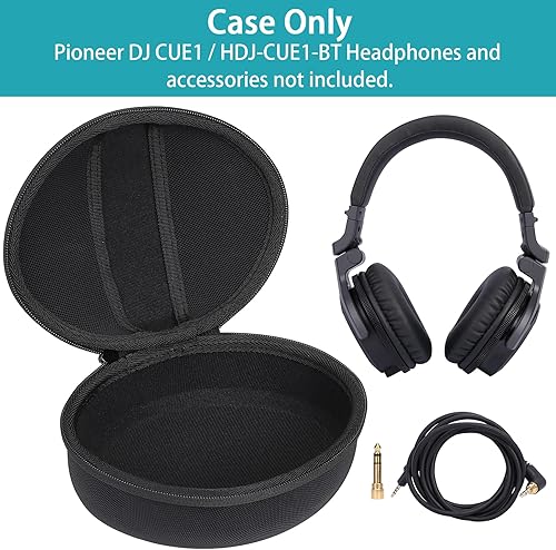 Miniatura 5 de Khanka Funda de transporte rígida de repuesto para auriculares Pioneer DJ CUE1HDJ-CUE1-BT Bluetooth On-Ear DJ, solo funda.