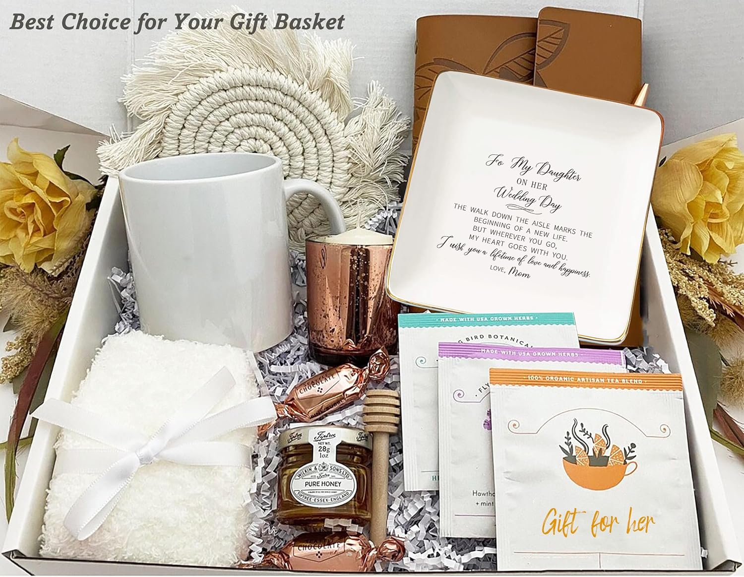 Bride Gifts from Mom-to My Daughter On Her Wedding Day-Wedding Day Gifts for Bride-Bridal Shower Present for Daughter-Hen Night Bachelor Party Present-Ceramic Jewelry Tray Trinket Holder Ring Dish - Image 6