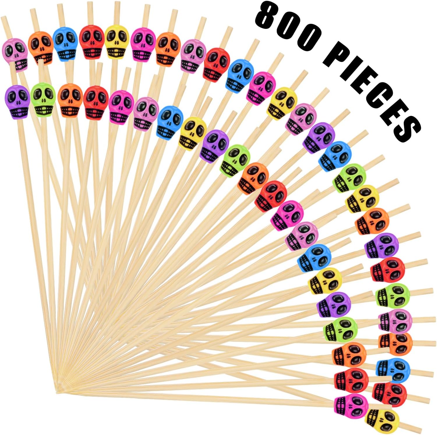 200 PCS Cocktail Picks, 6 Inch Toothpicks For Appetizers, Natural