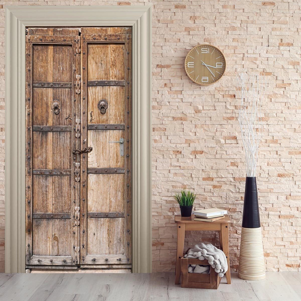 Door Wallpaper self adhesive - ANTIQUE DOOR