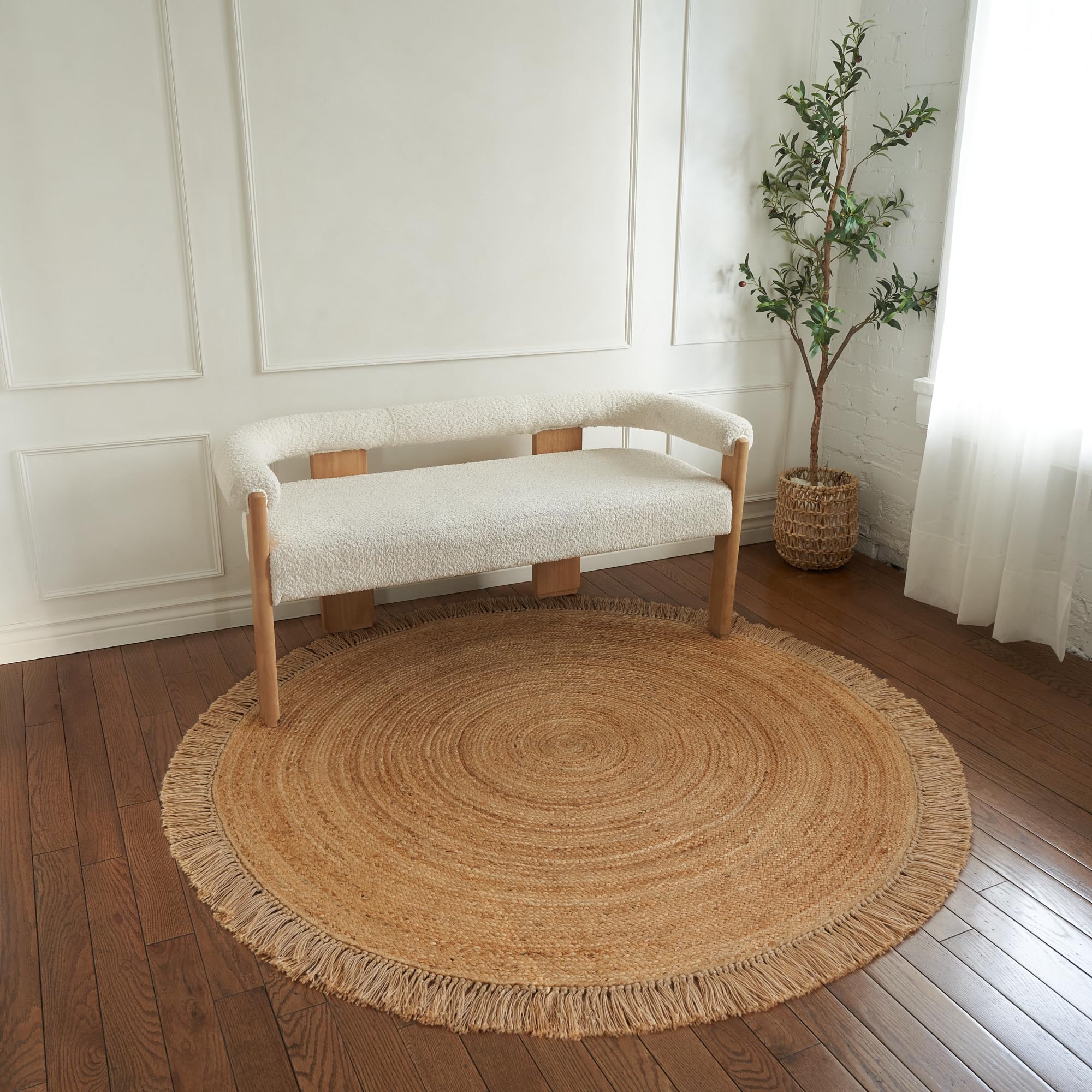 Amazon.com: Beautiful 5x5 ft Round Jute Area Rug for Your