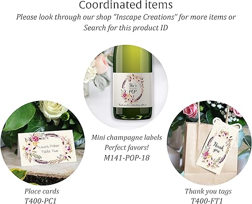 Miniatura 9 de BOHO - Tarjetas de predicción y consejos – Paquete de 25 – Juegos de baby shower BOHEMIAN Pink GIRL, deseos florales para nuevos padres, mamá y papá