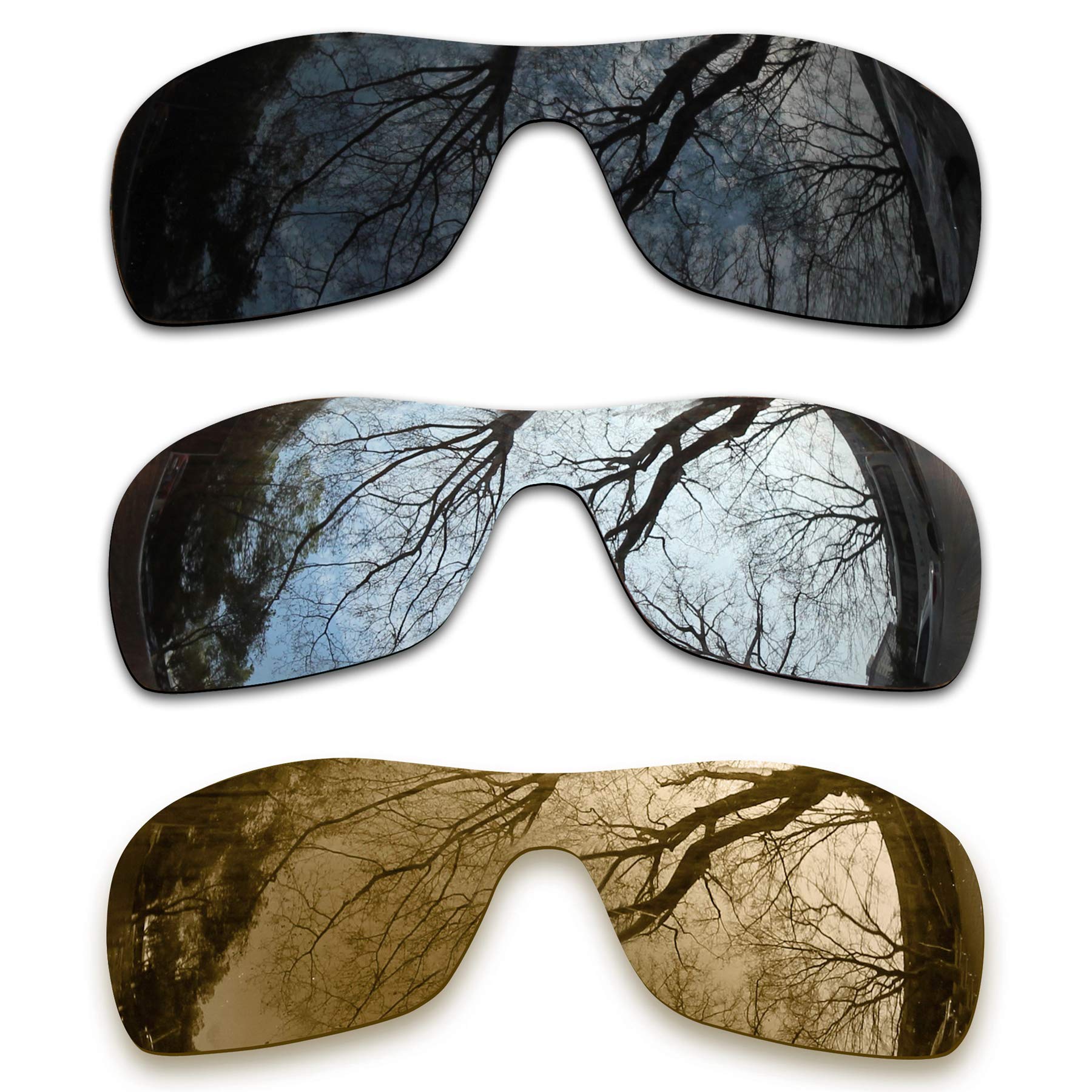 3 Pair Polarized Replacement Lenses for Oakley Antix Pack-BSB6
