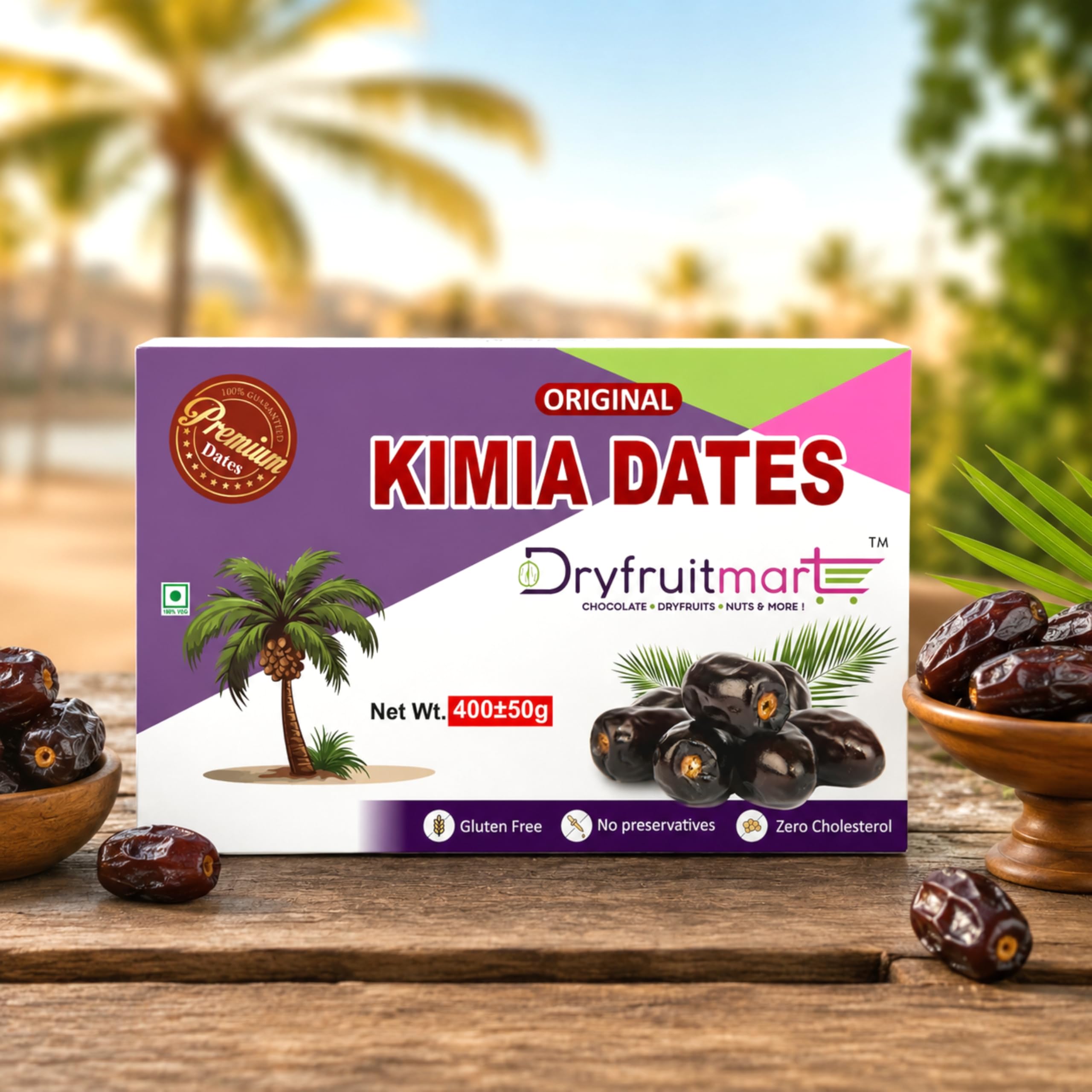 Dryfruit Mart Original Kimia Dates (khajoor), 400g | Soft Premium Khajoor for Instant Energy, Digestion & Bone Strength | 100% Natural, No Preservatives & Gluten Free (Pack Of 3) 4