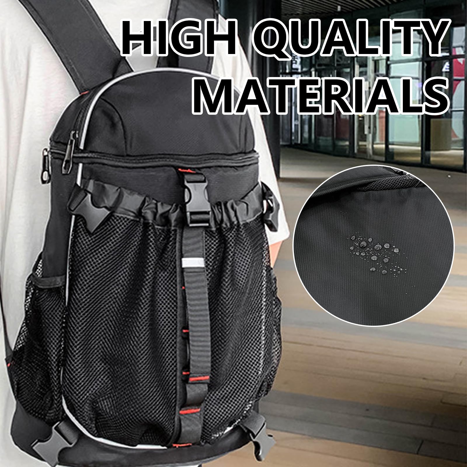 Mochila para Casco De Motocicleta, Mochila Impermeable para Motocicleta Bolsa para Casco De Gran Capacidad De 20l con Red para Casco para Cascos Y Baloncesto para Hombres Y Mujeres EquitacióN