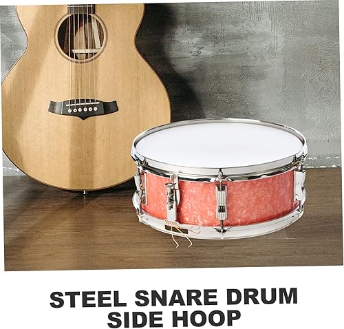 Miniatura 7 de Vaguelly Tambor de caja Círculo Tambor Piel de tambor Estudiante Instrumento Musical Acero Tambor Side Hoop