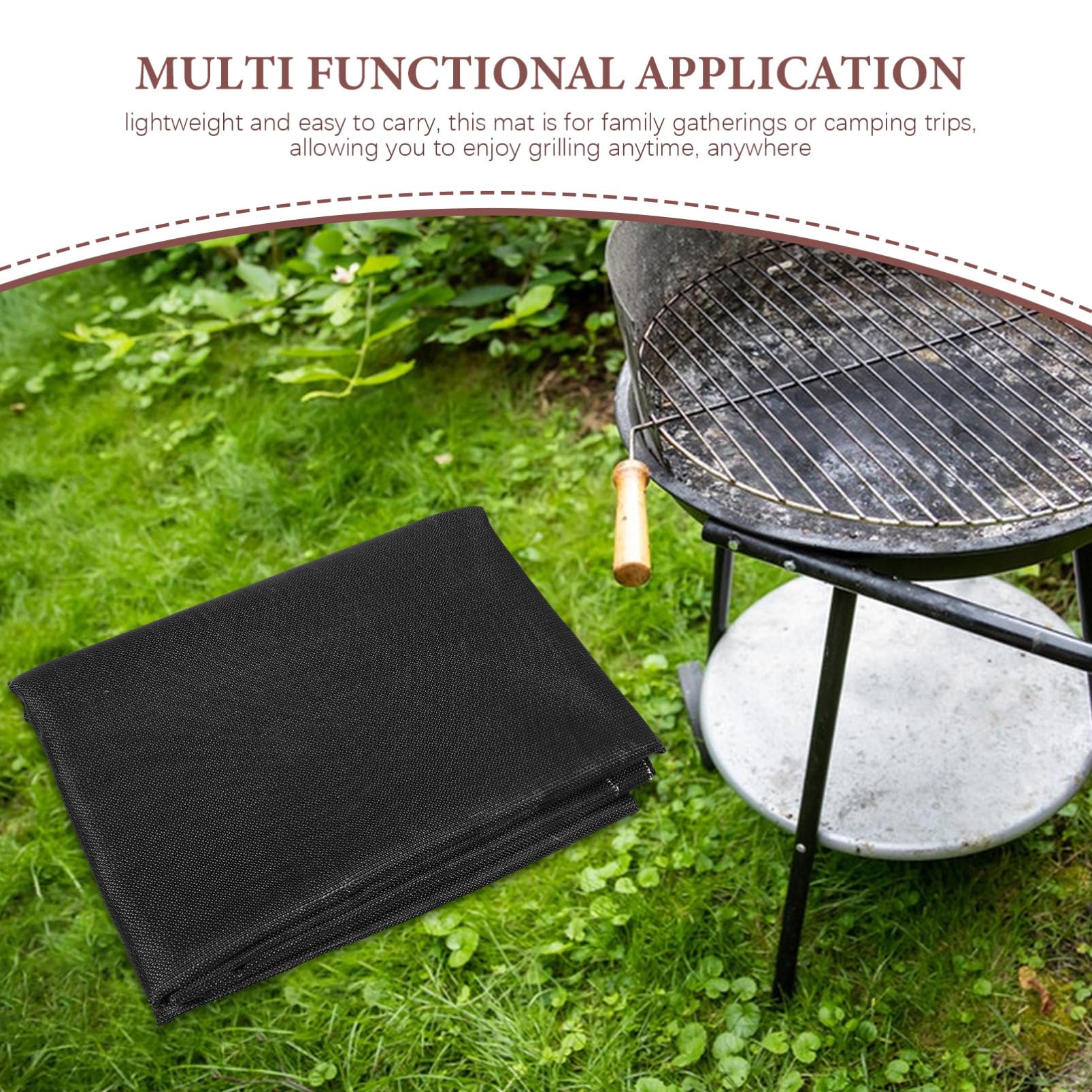 Supvox Grillunterlage Aus Hitzebeständigem Silikon Wiederverwendbar Wasser Und Ölbeständig Für Outdoor-Grillen Camping Und Feuerstellen Schützt Terrassen Und Balkone