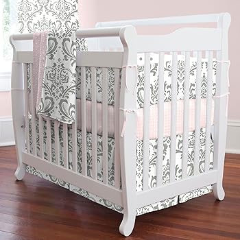 mini crib bed skirt