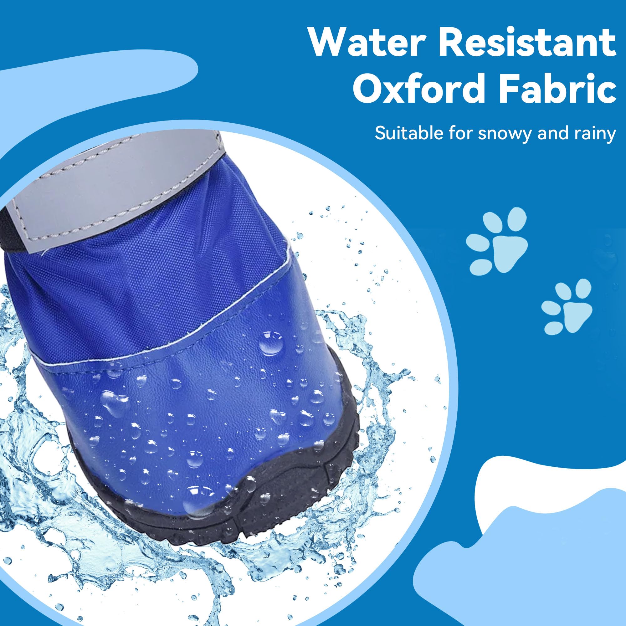 Dog Paw Boot-legging - Waterdichte Hondenbretellaarzen, Hondenpootschoenen | Zachte Polyester Antislip Winterlaarzen Voor Middelgrote Honden Met Bretels, Antislip Waterdichte Hondenregenlaarzen Voor B
