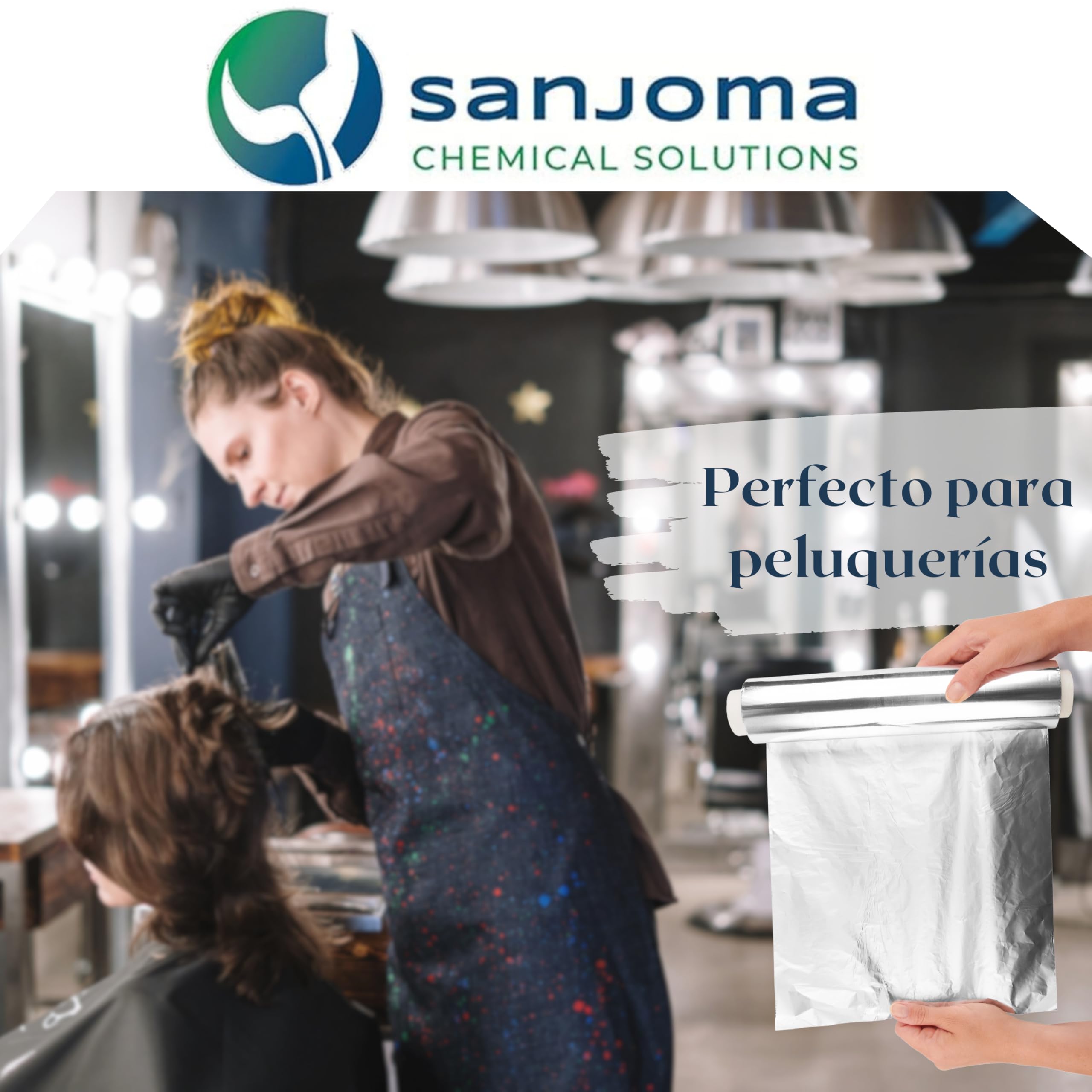Papel de Aluminio Profesional - Papel Aluminio Cocina, Papel Aluminio 300 Metros, Papel Aluminio Peluqueria, Papel Mechas Peluqueria, Papel para Cocinas, Papel de Aluminio, Papel Plata (6, 300 m)