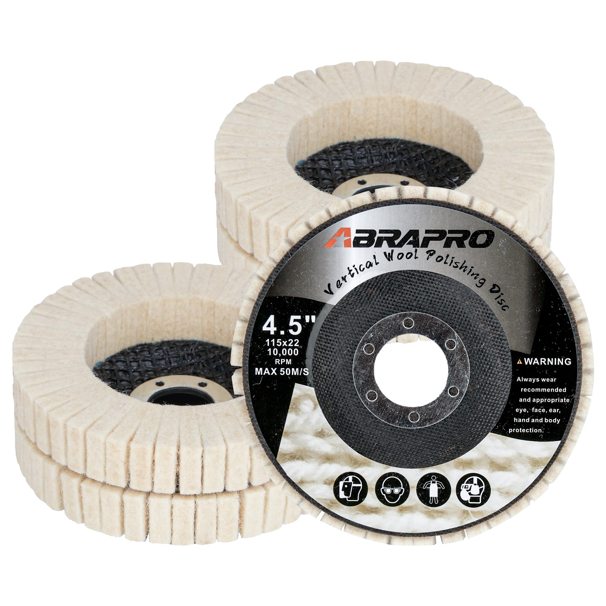 Abrasive Wool Polishing Discs - 5 Pack -1