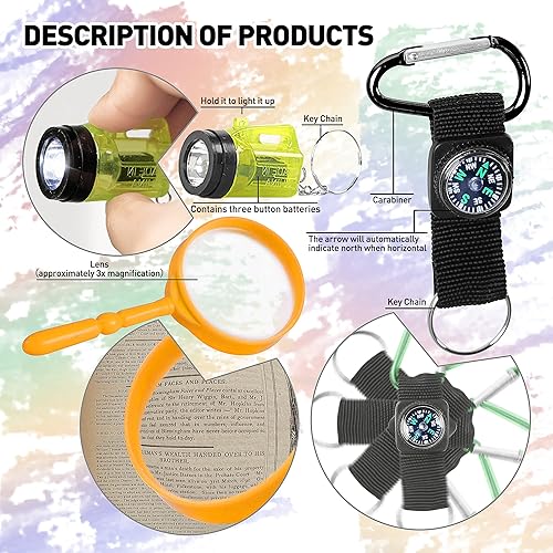 Miniatura 5 de PROLOSO Kit de exploración de la naturaleza, juegos al aire libre, regalos de fiesta, juguetes para niños, perfecto para fiestas temáticas de