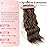KooKaStyle Clip in Hair Extensions Long Wavy 4PCS Thick Hairpieces Synthetic Highlight Hair Extensions Balayage Dark Brown to Chestnut H2/426 Fiber Double Weft Natural 24Inch for Women