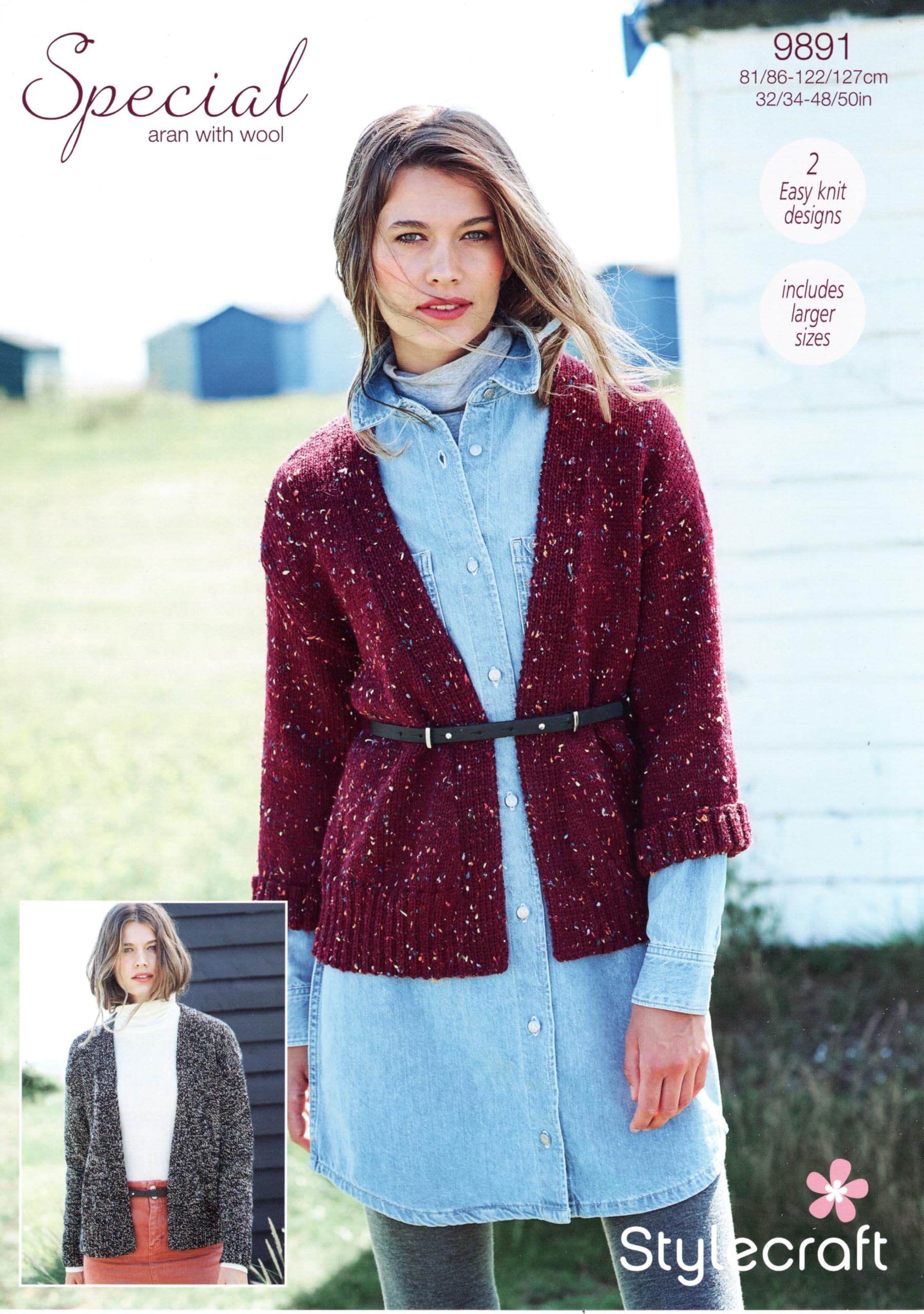 Stylecraft Special Aran Knitting Pattern - 9891 Ladies Cardigan