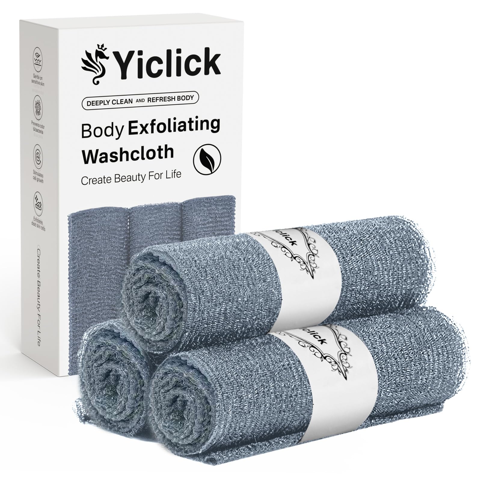 Yiclick Exfoliating Washcloth Towel - bath and bathing accessories | Mubboo