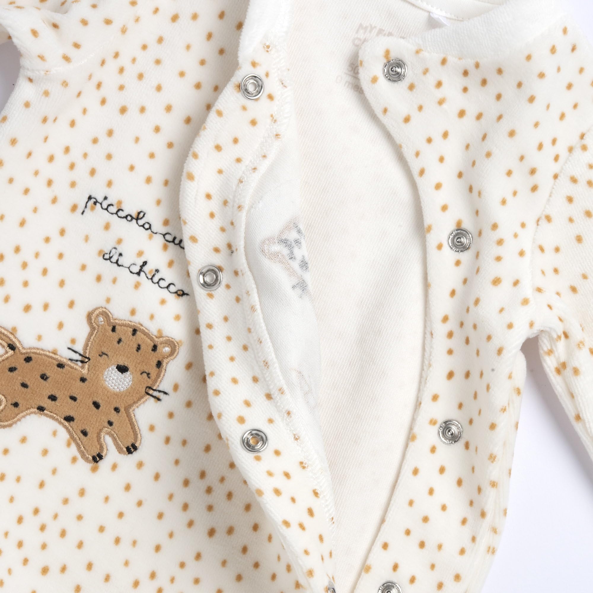 Chicco, Grenouillère Bébé Fille en Chenille Chaude et Douce, avec Ouverture Frontale Pratique, Idéale pour l'Hiver, Vêtements Bébé 0-24 Mois, Designed in Italy