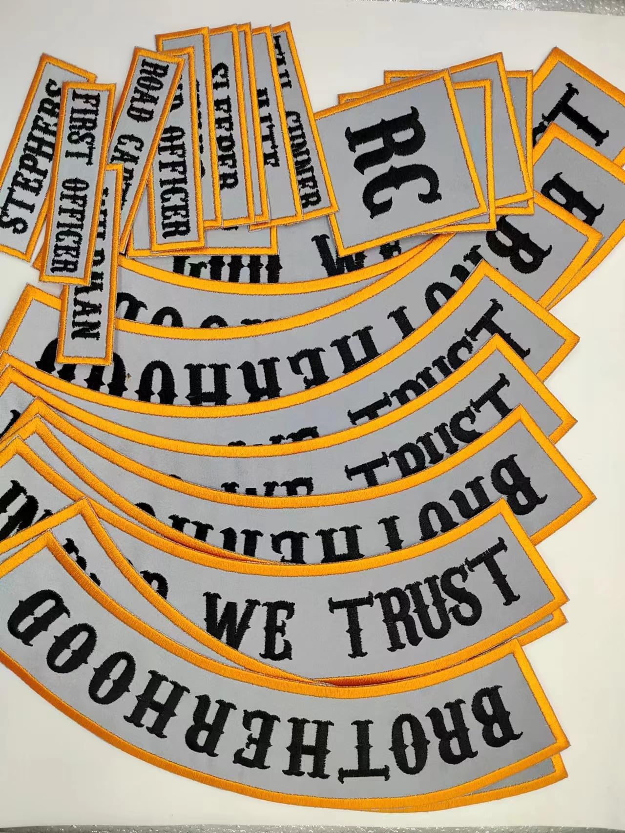 Timbro Personalizzato Toppa Personalizzata Ricamata Per Motociclista - Etichetta Nome Cucita, Misura A, Stile Rocker Adesivi Serbatoio Moto Custom - Foto 9