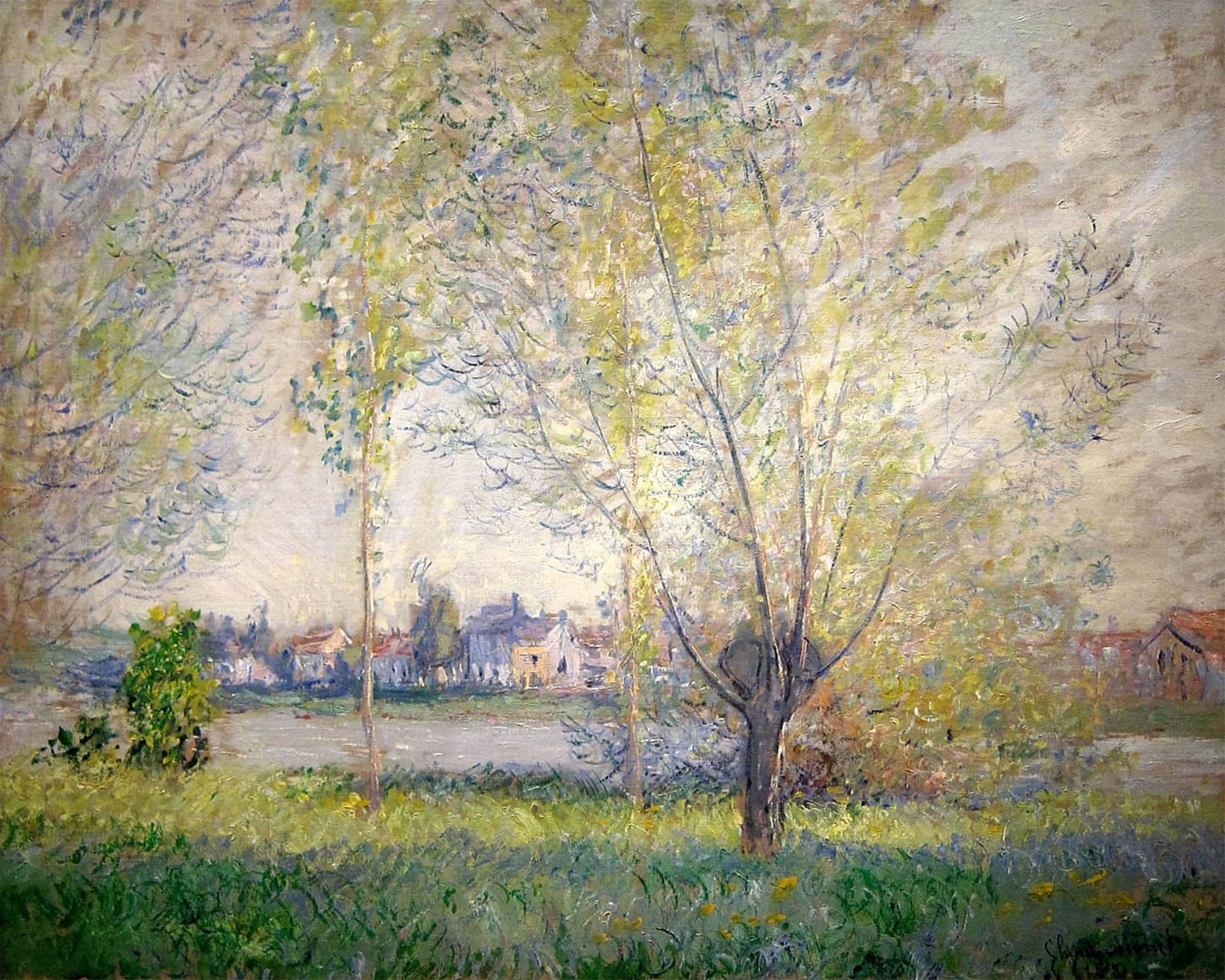 POSTERIIk Famous Animal Posters Vintage Picture Willows of Vétheuil by Claude Monet Modern Wall Decor for Home Decor 60x90cm