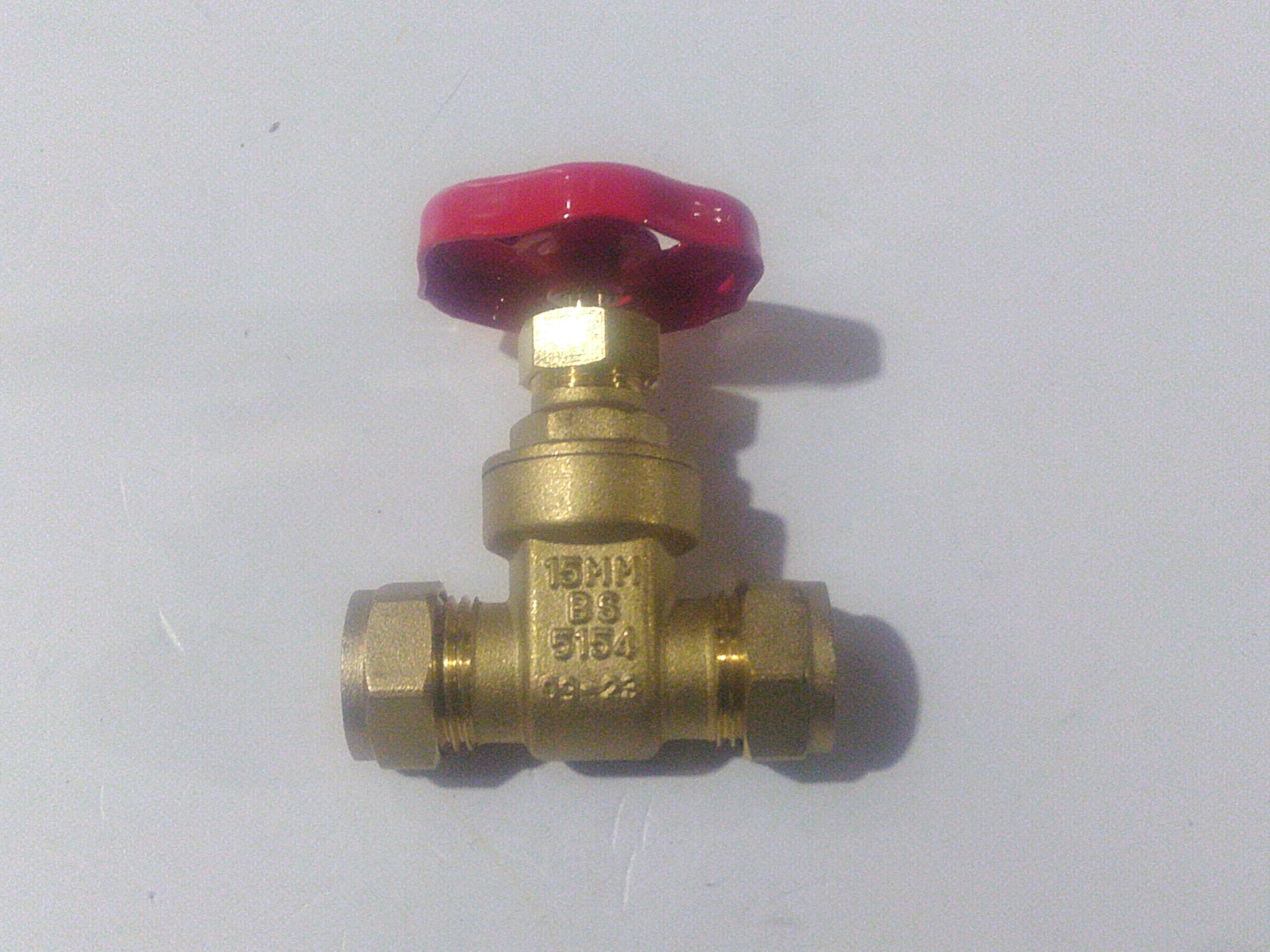 Westco 22mm Compression Brass BS Gate Valve