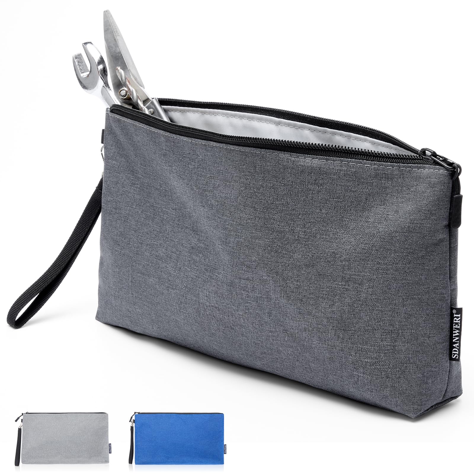1Pack 12 Inch Tool Bag Zipper Pouch Small Tool Pouch Utility Multipurpose Storage Organizer for Tolls Pencils Stationary