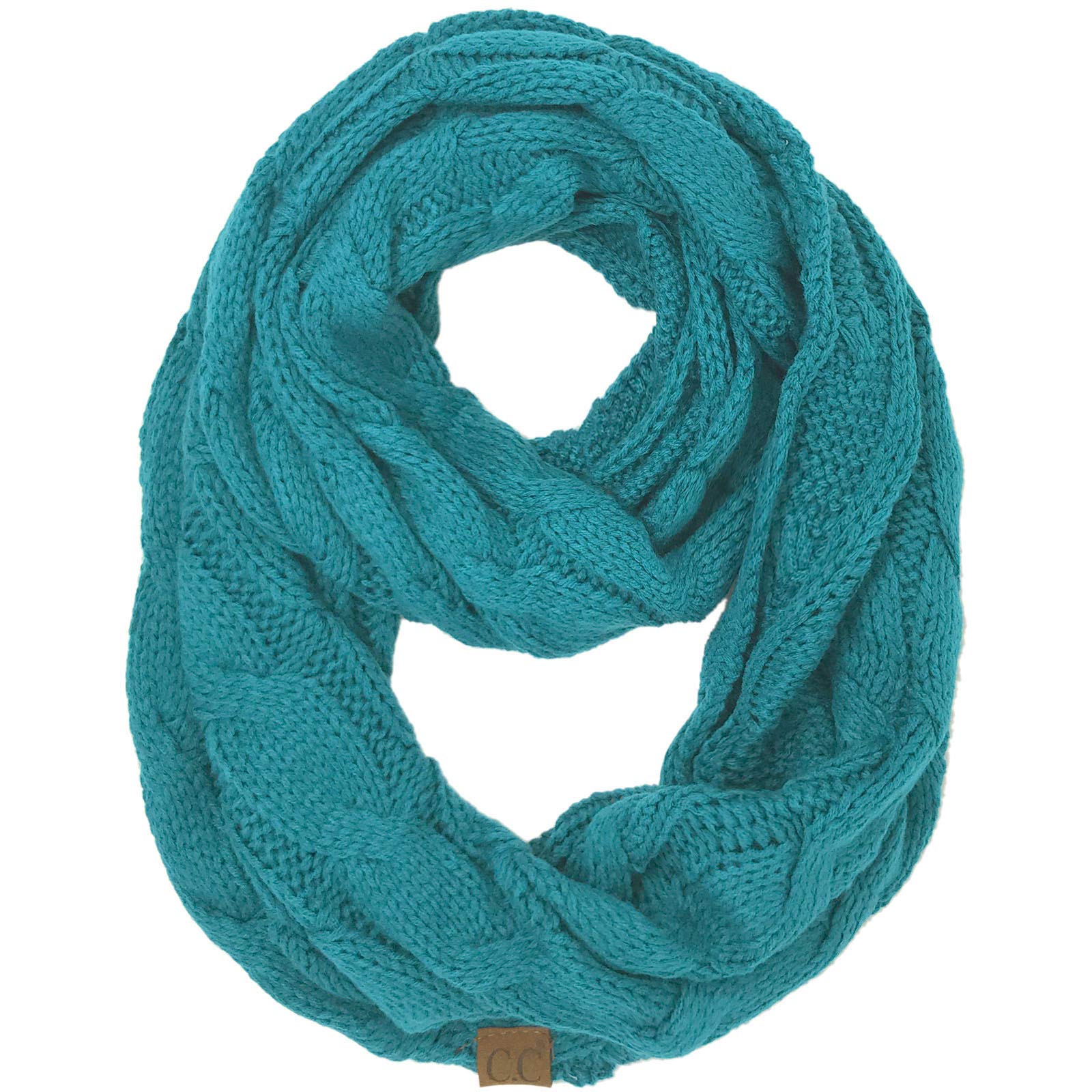 C.C Trendy Warm Chunky Soft Stretch Cable Knit Beanie Skully, Winter Mint, One Size — view 152